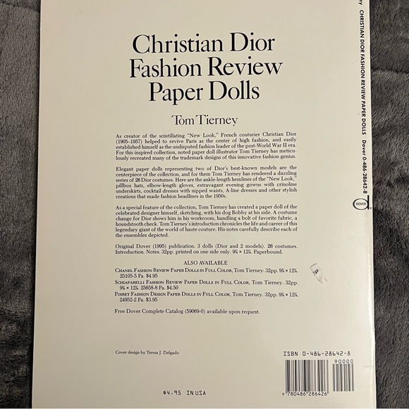 Vtg 1995 Christian Dior and Eighties Fashion Design Paper Doll Books Tom Tierney - Picture 2 of 9